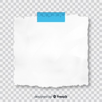 Realistic post note on transparent background Free Vector