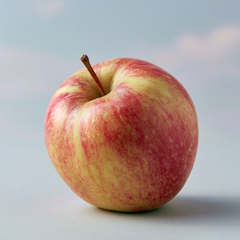 Realistic Red Apple on Soft Background