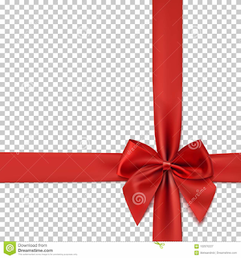 Realistic Red Bow And Ribbon Isolated On Transparent Background ...