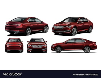 realistic red car