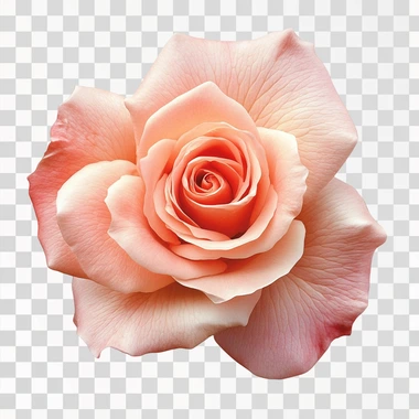 realistic rose flower with white background