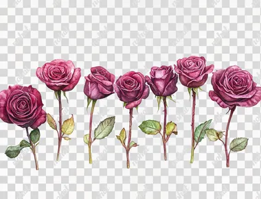 Realistic Roses: A Horizontal Floral Arrangement