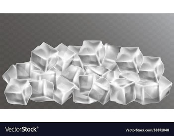realistic set cold solid ice cubes eps 10