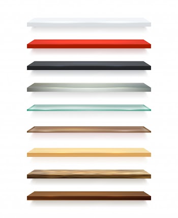 Realistic shelves set