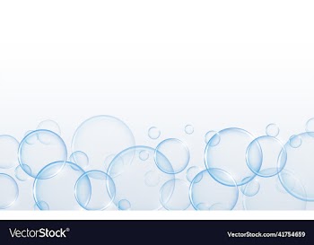 realistic shiny water soap bubbles background