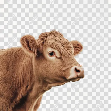 Realistic Side View of a Brown Cow