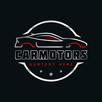 Realistic silver car logo template Free Vector