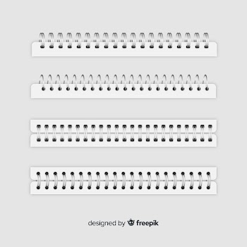 Realistic spiral for notebooks collection Free Vector