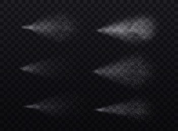 Realistic spray mist collection Free Vector