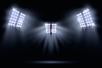 Realistic stadium lights Free Vector