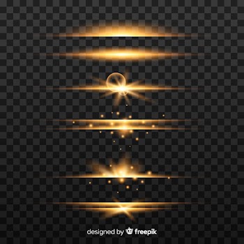 Realistic sunlight effect collection Free Vector