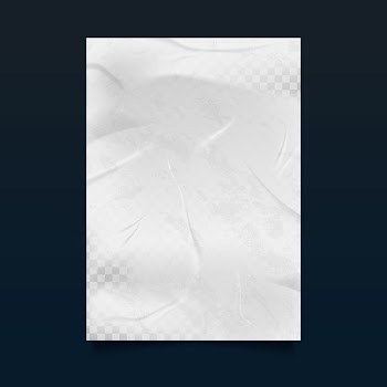 Realistic transparent crumpled poster effect Free Vector