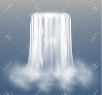Realistic Transparent, Nature, Stream Of Waterfall With Clear ...