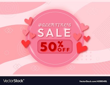 realistic valentines sale with 50 off discount