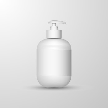 Realistic white hand sanitizer bottle Free Vector