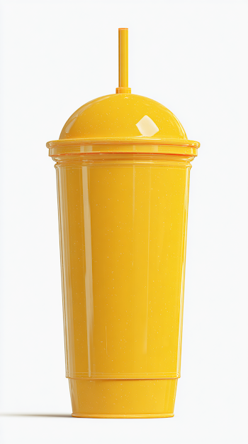 Realistic Yellow Beverage Icon