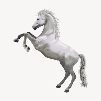Rearing horse clipart, animal illustration | Free PSD - rawpixel