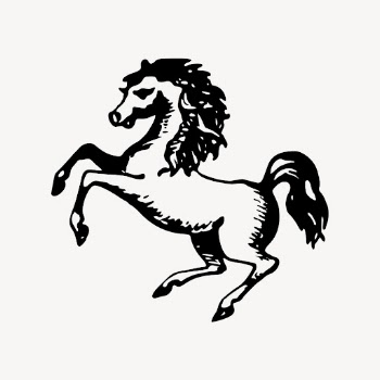Rearing horse clipart, vintage animal | Free Vector - rawpixel