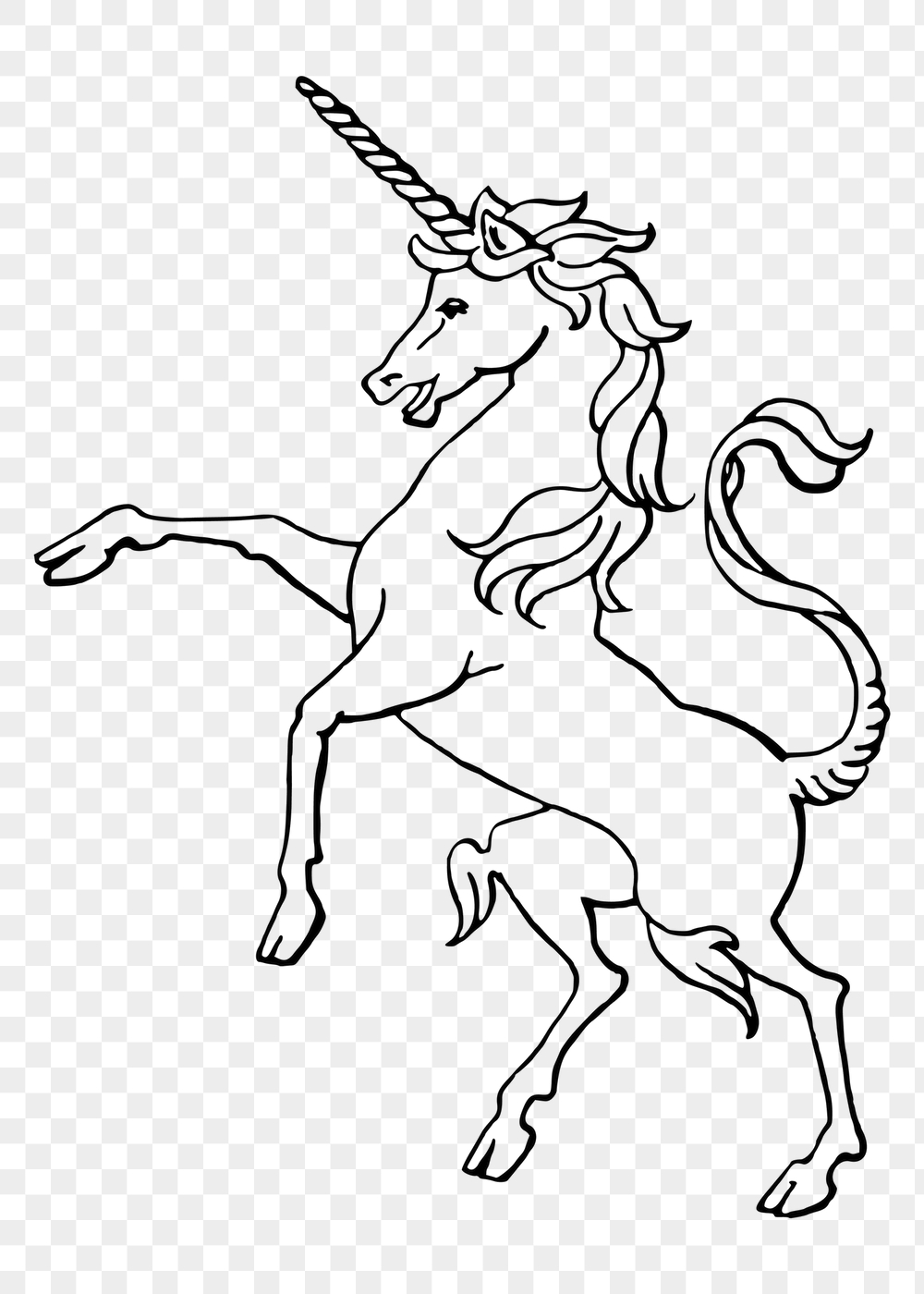 Rearing unicorn png sticker, magical | Free PNG - rawpixel