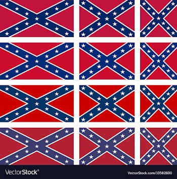 Rebel flag set vector image
