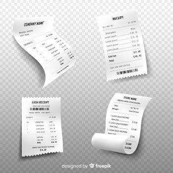 Receipt template collection with realistic design