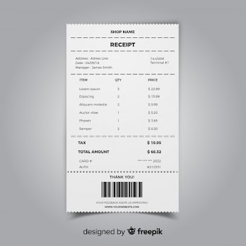 Receipt template collection with realistic design