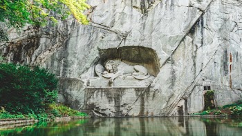 Reclining Lion Statue