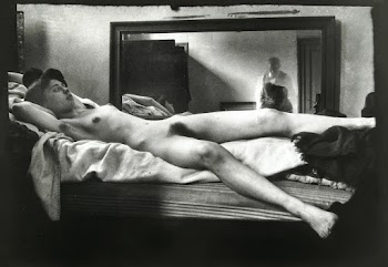 Reclining Nude. Portret van een vrouwelijk naakt met in de spiegel de fotograferende (ca. 1890&ndash;1910) by George Hendrik Breitner. Original from The Rijksmuseum. Digitally enhanced by rawpixel.