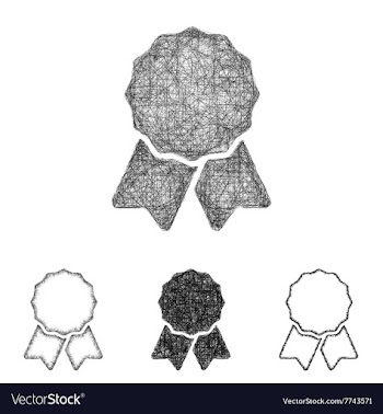 Recognition icon set - sketch line art vector image