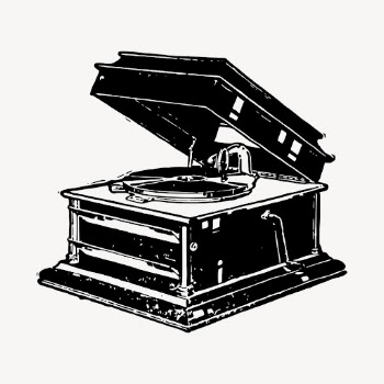Record player drawing, vintage music | Free Vector - rawpixel