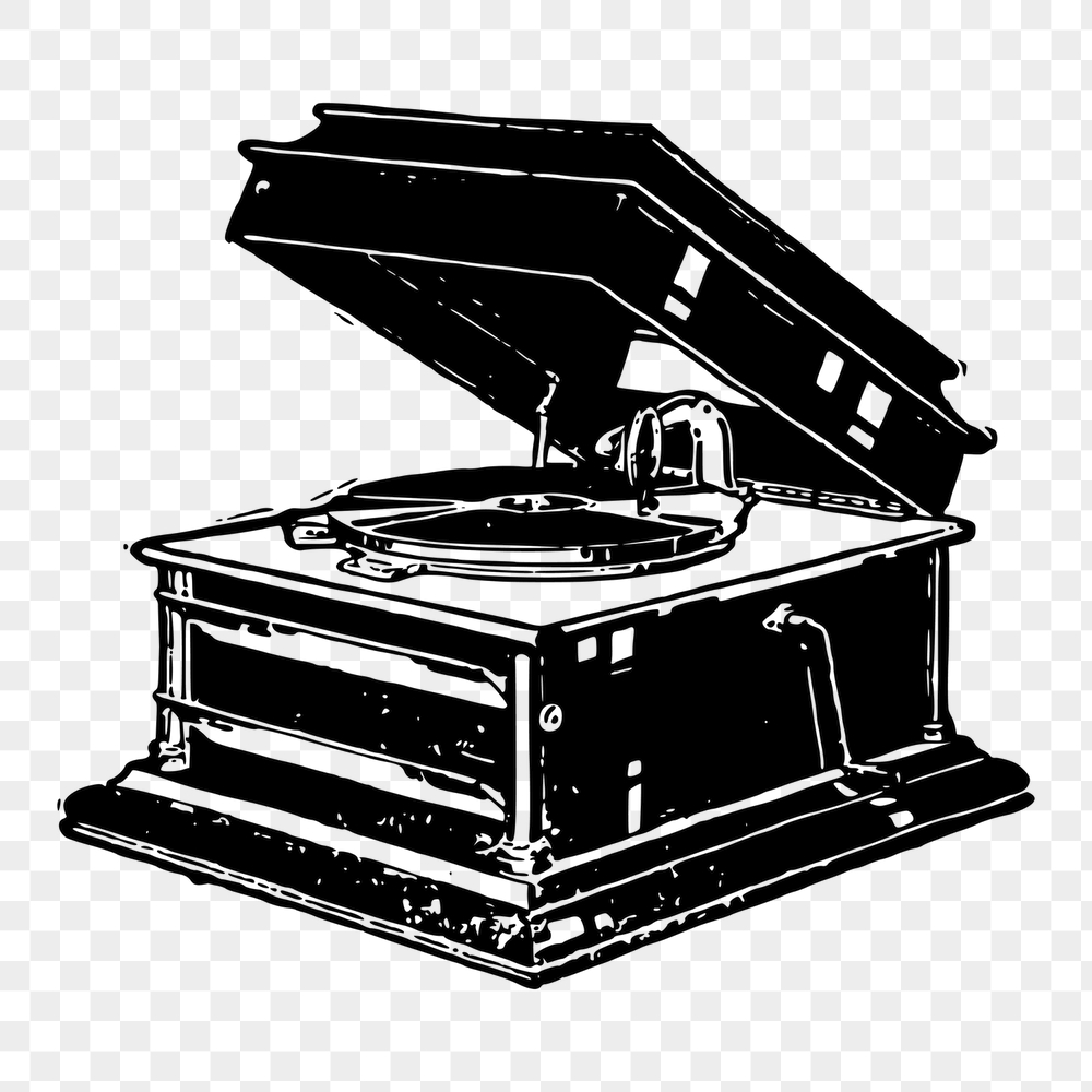 Record player png sticker, vintage | Free PNG - rawpixel