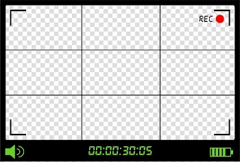Recording camera at 30:05, Video camera Viewfinder, The alignment in the video transparent background PNG clipart
