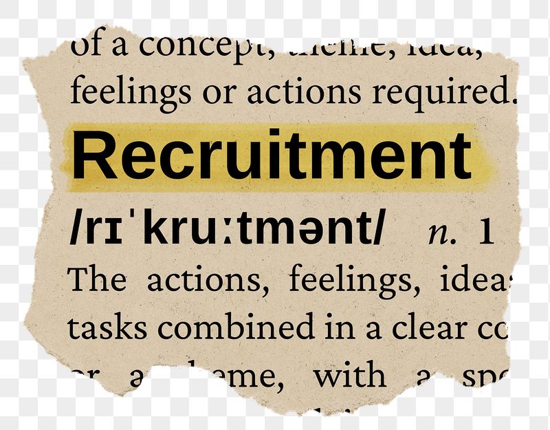 Recruitment png word sticker, torn | Free PNG - rawpixel