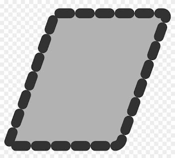 Rectangle Diamond Shape Border Grey Black - Tilted Mirror Clipart Png