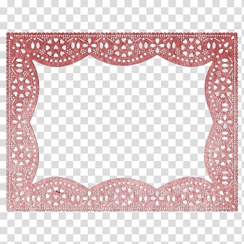 Rectangle Doily Frames Die Pattern, minimal frame transparent background PNG clipart