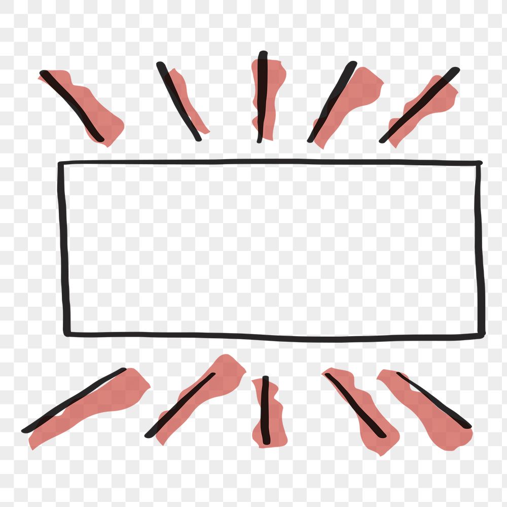 Rectangle frame png, simple doodle | Free PNG - rawpixel