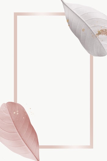 Rectangle frame with pastel leaves background design element | Free  transparent png - 2280678