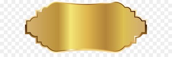 Rectangle Material Metal - Golden Label PNG Clipart Picture 