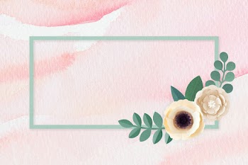 Rectangle paper craft flower badge psd