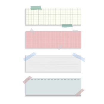 Rectangle reminder paper notes vector set