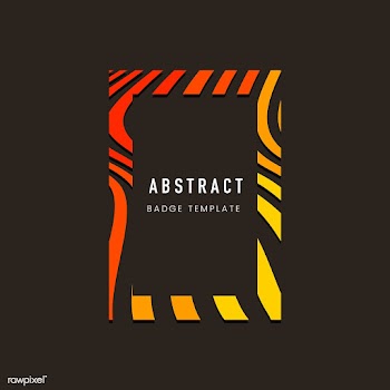 Rectangular abstract badge template vector | Free stock vector - 538039