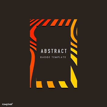 Rectangular abstract badge template vector | Free stock vector - 538092