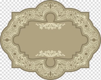 Rectangular beige and white floral digital frame, , Vintage Japanese Shading transparent background PNG clipart