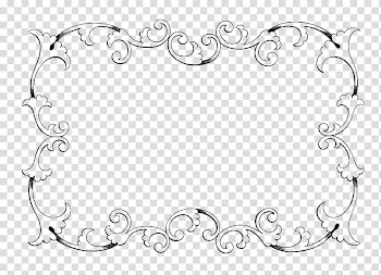 Rectangular black background template, Classic Frames Calligraphy , vintage border transparent background PNG clipart