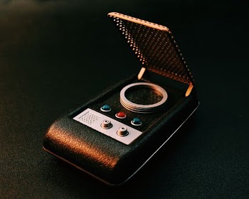 rectangular black digital device
