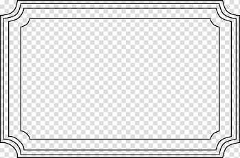 Rectangular black frame, Board game Line Black and white Angle Point, Retro black frame pattern transparent background PNG clipart