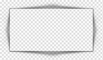 Rectangular black frame digital illustration, Black and white Square Area, Paper shadow projection angle transparent background PNG clipart