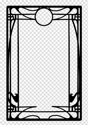 Rectangular black frame illustration, Borders and Frames Art Nouveau Frames and Borders Art Deco , design transparent background PNG clipart