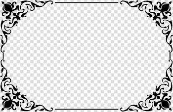 Rectangular black frame illustration, frame , Decorative Border transparent background PNG clipart