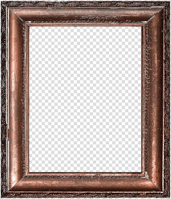 Rectangular brown frame, frame , Gold Frame transparent background PNG clipart